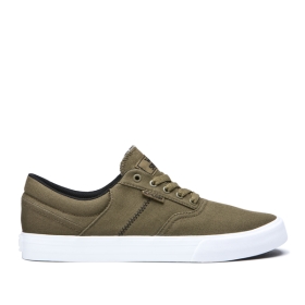 Mens Supra Low Top Shoes COBALT Olive/Black/white | AU-32874